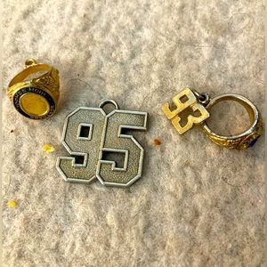 3 vintage pendants / charms as shown. 1960s.